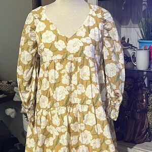 Lena mini floral peony babydoll dress size S